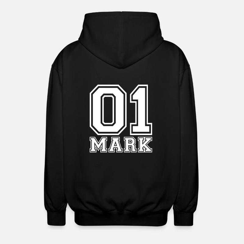Mark - Name - Unisex Kapuzenjacke - Schwarz