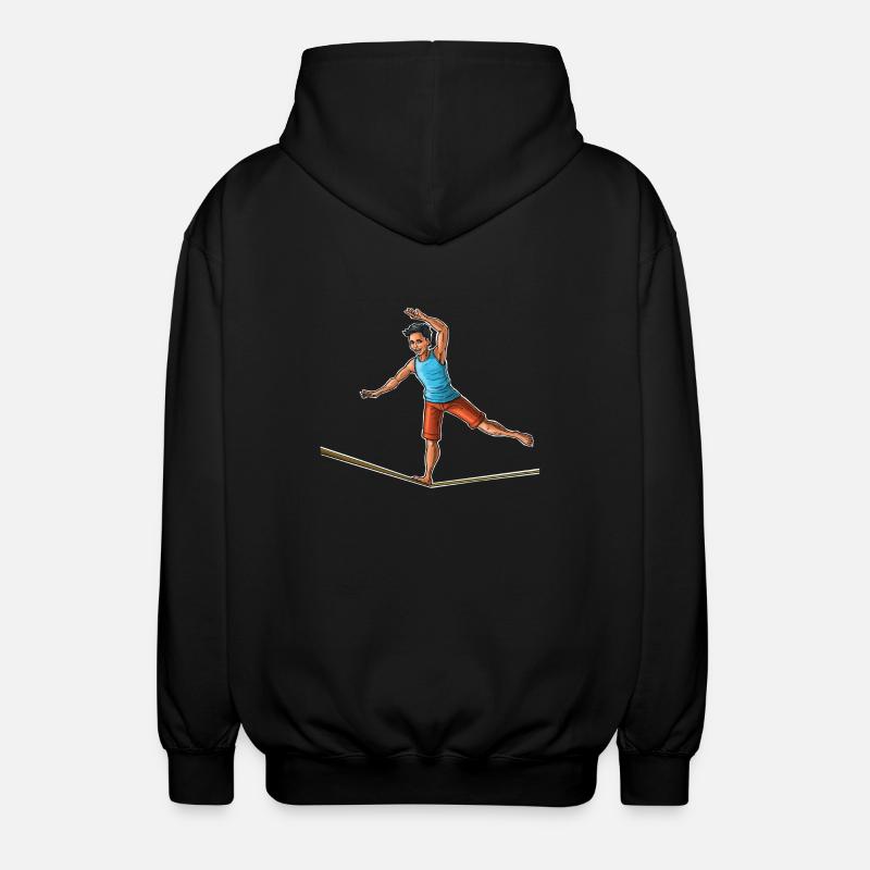 Slackliner - slackline lover - Unisex Hooded Jacket - black
