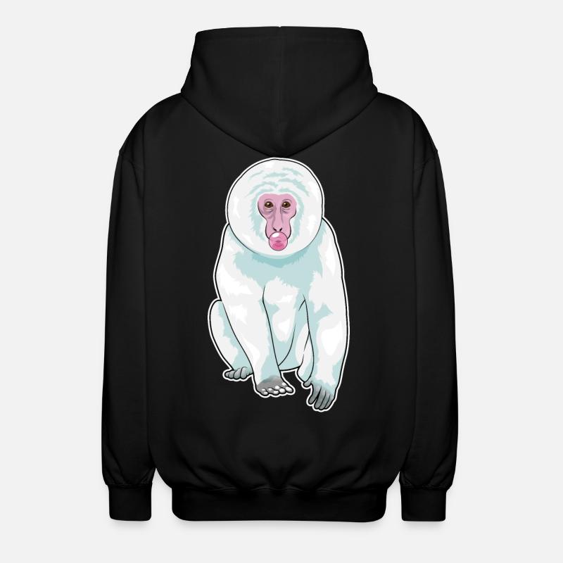 Monkey Chewing Gum - Unisex Hooded Jacket - black