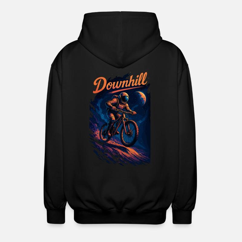 MTB Mountainbiking Downhill Astronaut Geschenk - Unisex Kapuzenjacke - Schwarz