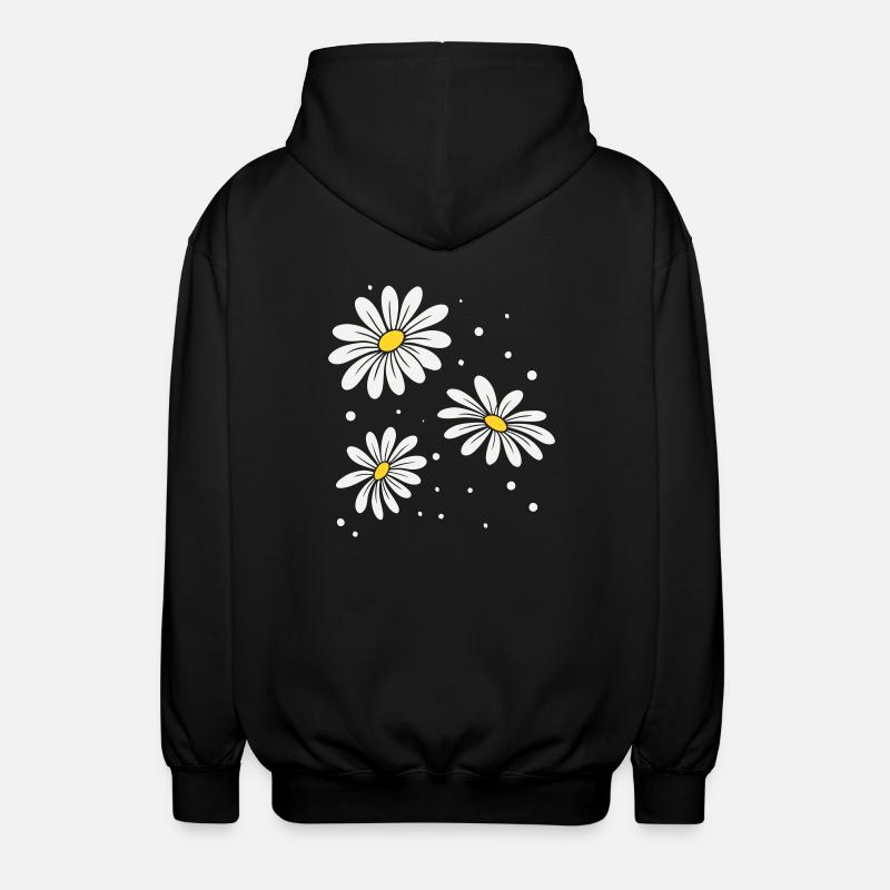 Gänseblümchen Punkte - Unisex Kapuzenjacke - Schwarz
