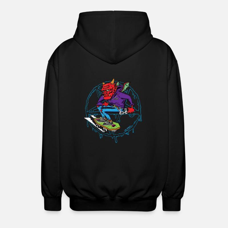 Patinez ou ... brûlez en enfer! - Veste à capuche unisexe - noir