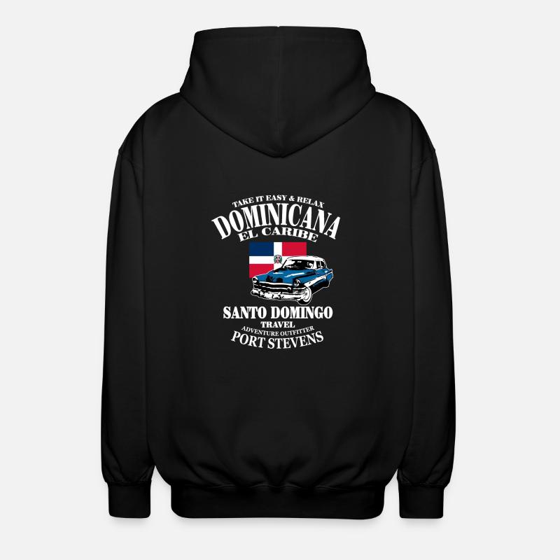 Dominican Republic - Veste à capuche unisexe - noir