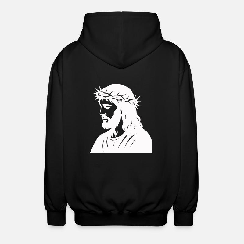 jesus - Unisex Kapuzenjacke - Schwarz