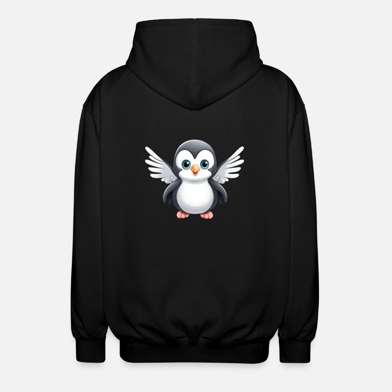 Ange pingouin mignon - Veste à capuche unisexe - noir