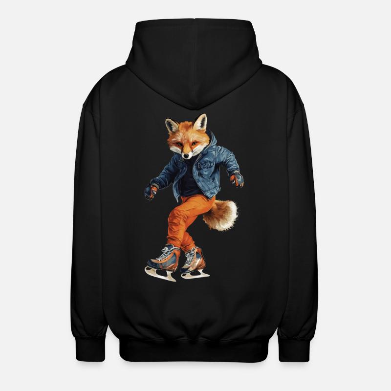Fuchs - Unisex Kapuzenjacke - Schwarz