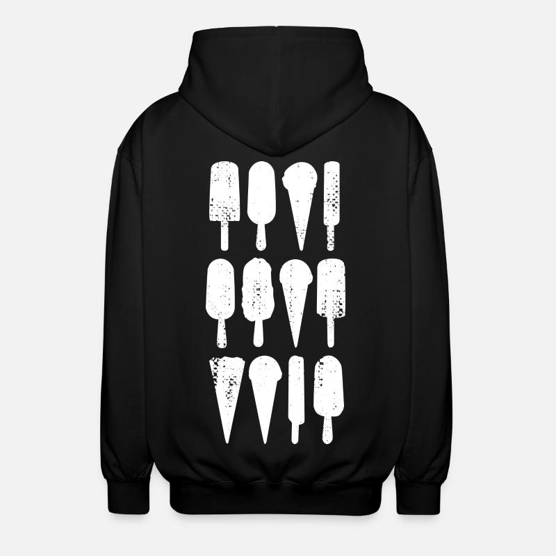 Ice cream flavors - Unisex Hooded Jacket - black