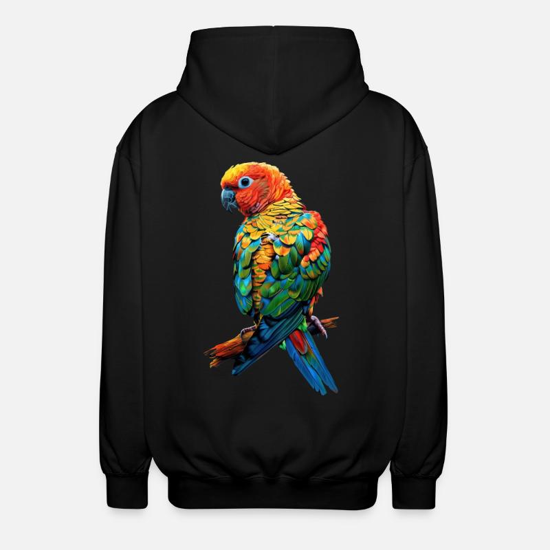 Sittiche - Unisex Kapuzenjacke - Schwarz