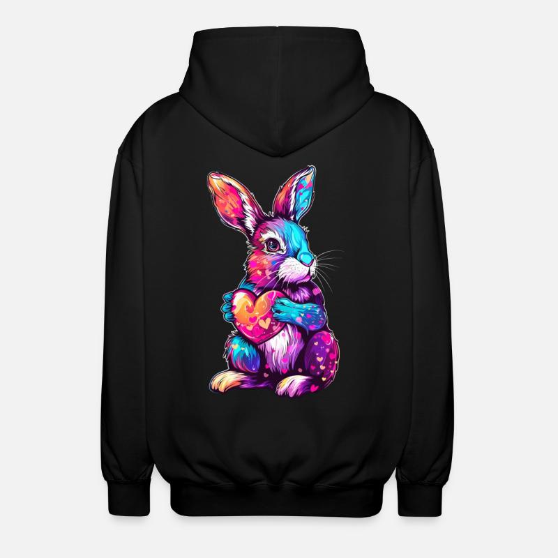 Rabbit - Unisex Hooded Jacket - black