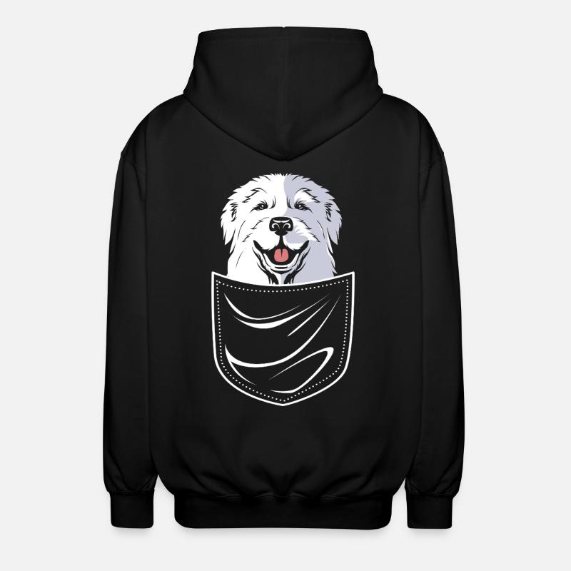 Pyrenean Dog - Unisex Hooded Jacket - black
