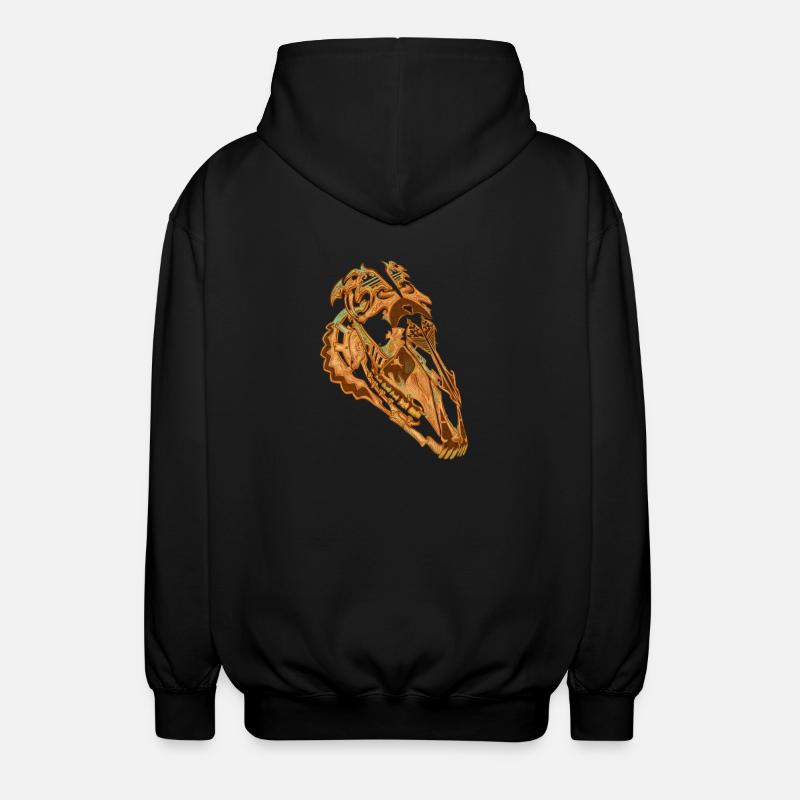 Spitze Schädel - Unisex Kapuzenjacke - Schwarz