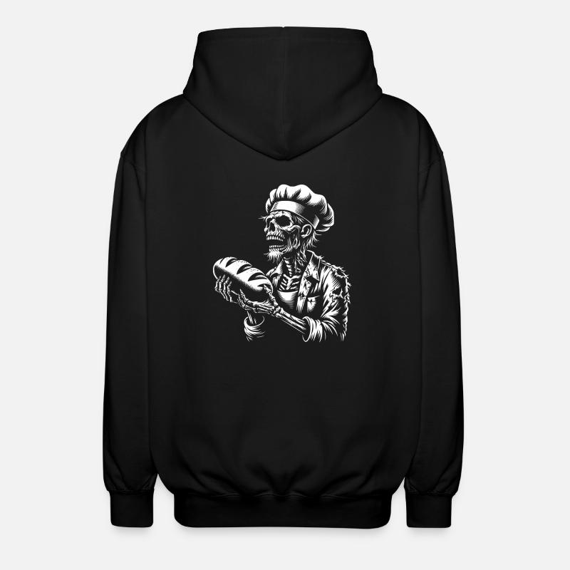 Zombie Baker Creepy Baker - Unisex Hooded Jacket - black
