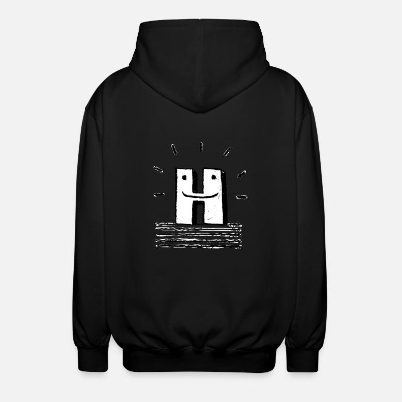 H - Unisex Kapuzenjacke - Schwarz