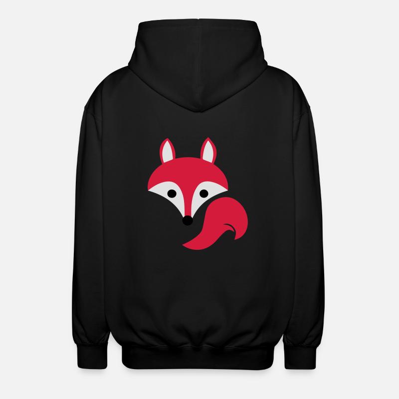 Fuchs - Unisex Kapuzenjacke - Schwarz