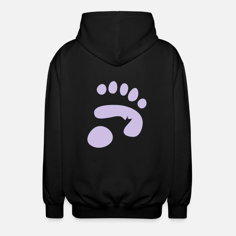 panda paw print - Unisex Hooded Jacket - black