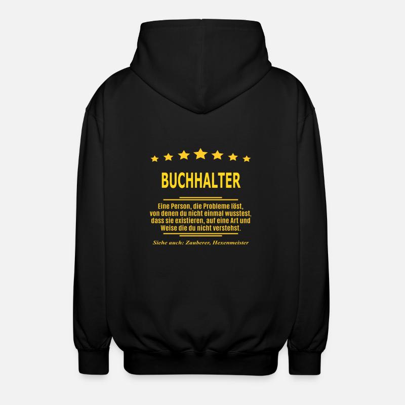 BUCHHALTER - Unisex Kapuzenjacke - Schwarz