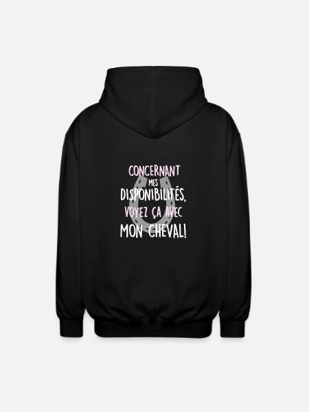 Voyez ça avec mon cheval! - Veste à capuche unisexe - noir