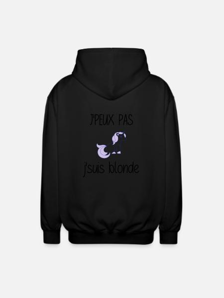 j'peux pas j'suis blonde - Veste à capuche unisexe - noir