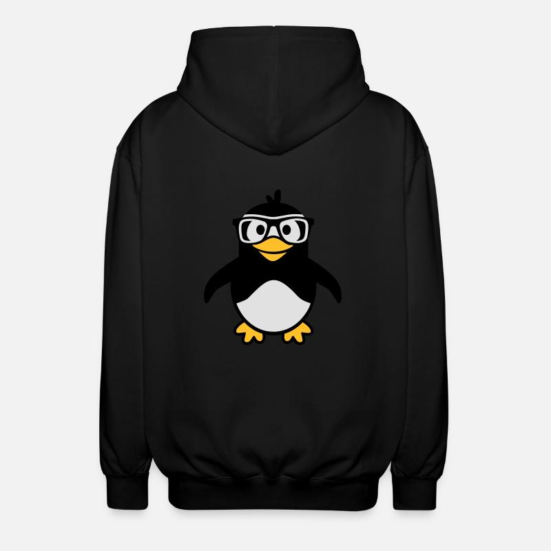Pinguin - Unisex Kapuzenjacke - Schwarz