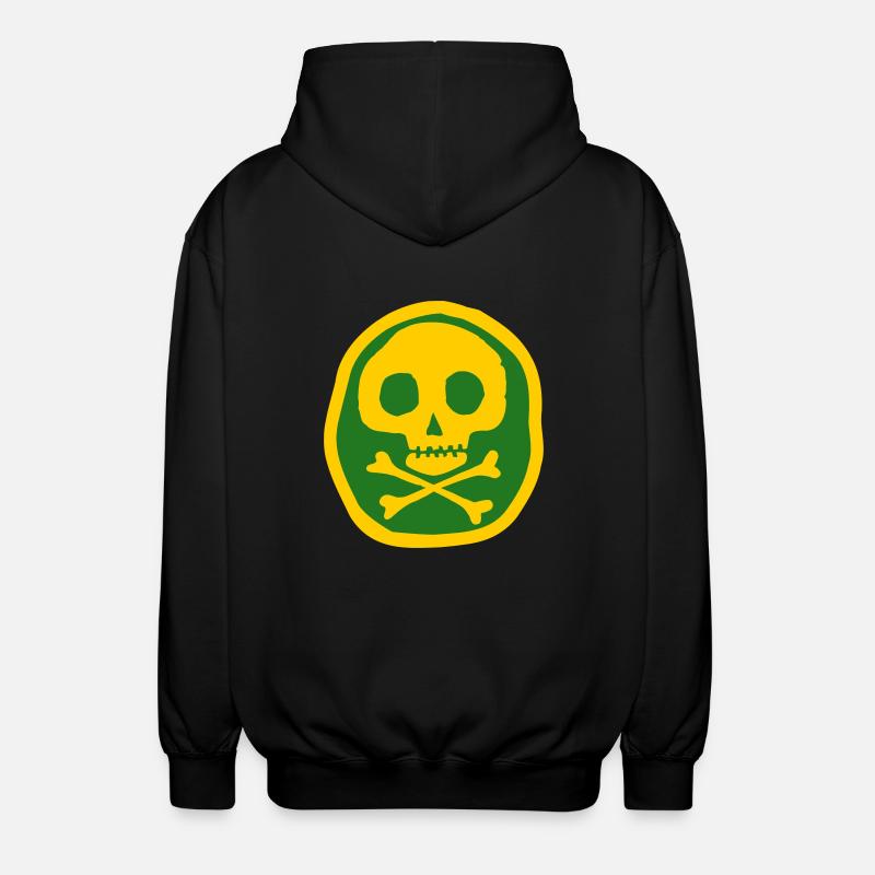 Crâne et os - Veste à capuche unisexe - noir