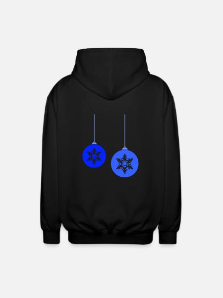 Weihnachtskugeln Stern frost - Unisex Kapuzenjacke - Schwarz