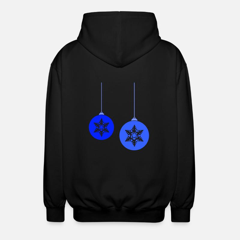 Weihnachtskugeln Stern frost - Unisex Kapuzenjacke - Schwarz