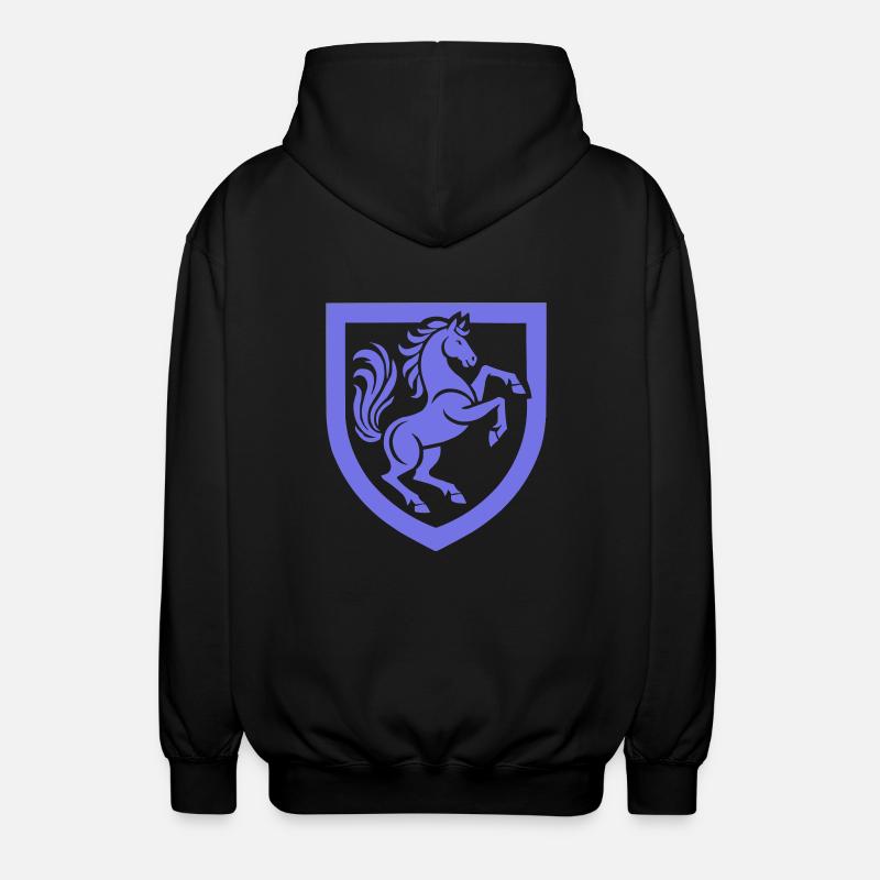 Écusson du cheval 1 - Veste à capuche unisexe - noir
