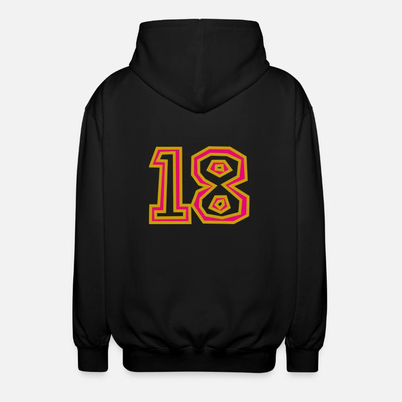 18 - Veste à capuche unisexe - noir