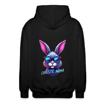 Coolste Mama Geschenk coole Mutter cool Hase - Unisex Kapuzenjacke - Schwarz - Hinten - AI Model Male 185 light (185cm)