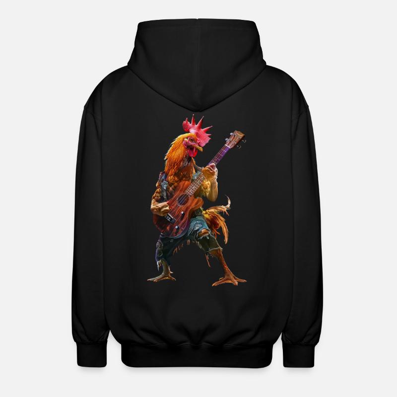 Ukulélé Coq - Veste à capuche unisexe - noir