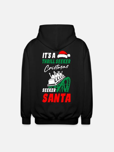 Roller Coaster Christmas - Unisex Hooded Jacket - black