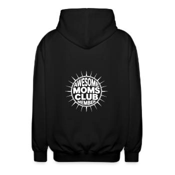 Club der Mamas Awesome Moms Club - Unisex Kapuzenjacke - Schwarz - Hinten - AI Model Male 185 light (185cm)