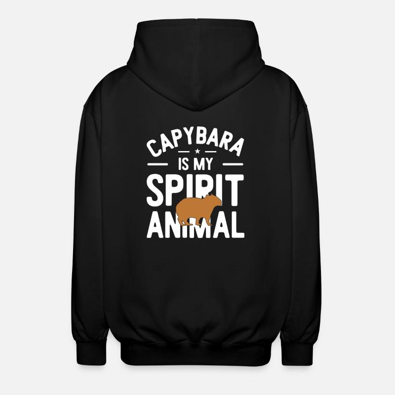 Capybara - Unisex Kapuzenjacke - Schwarz