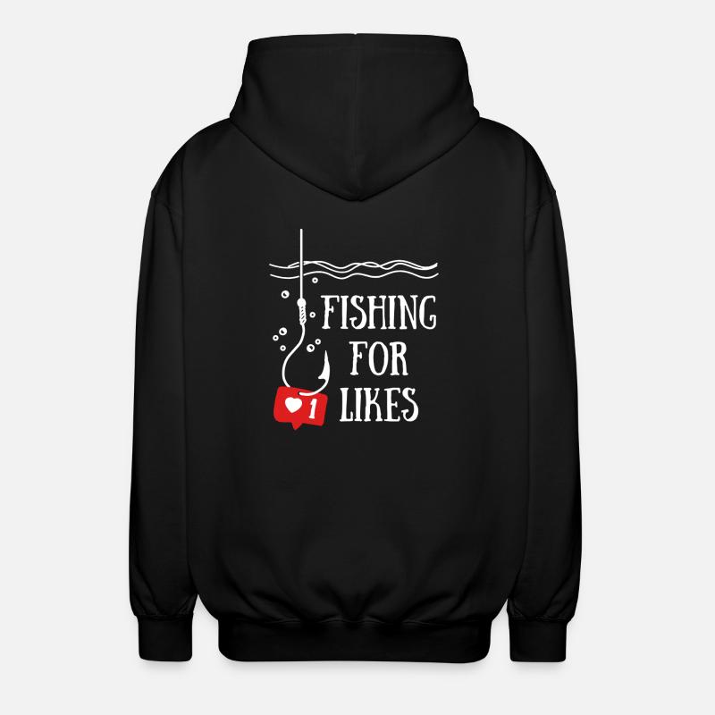 Fishing For Likes - Unisex Hooded Jacket - black