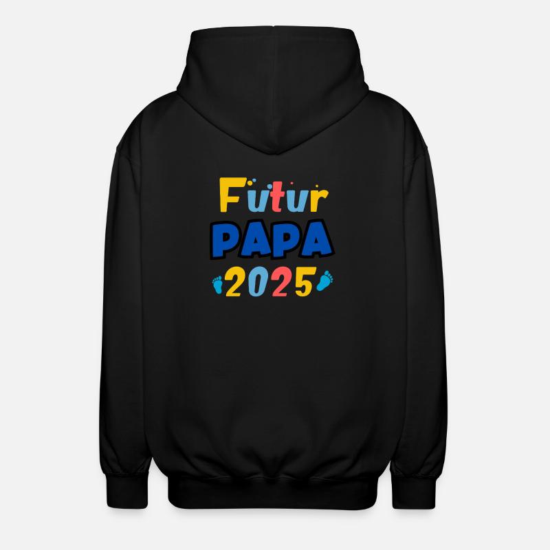Werdender Papa Junge - Unisex Kapuzenjacke - Schwarz