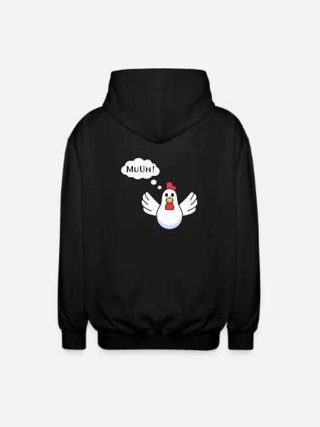 MuUhHuhn - Unisex Kapuzenjacke - Schwarz