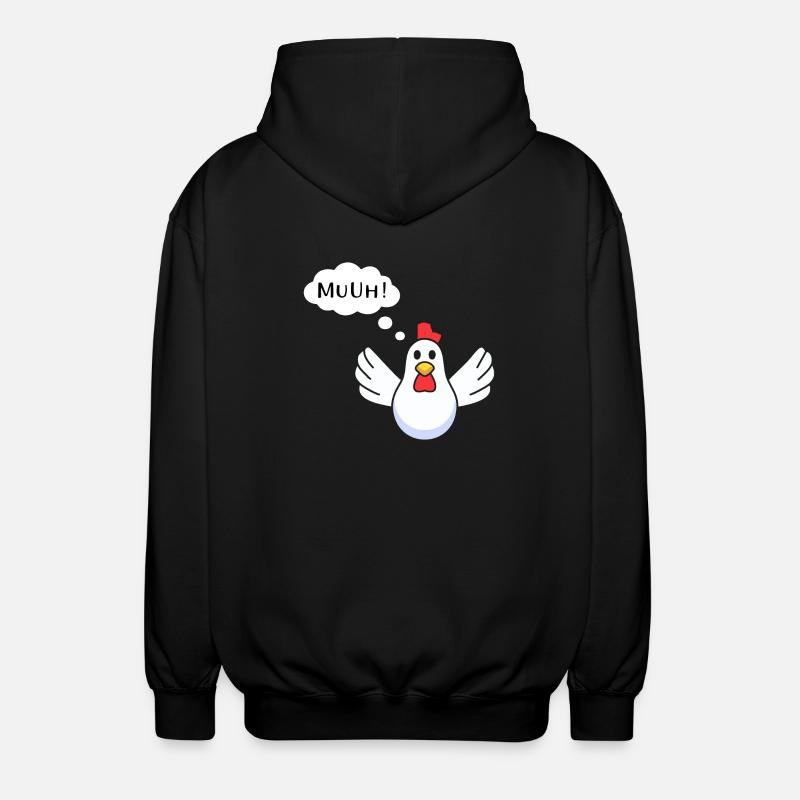 MuUhHuhn - Unisex Kapuzenjacke - Schwarz