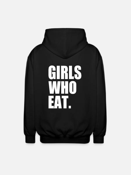 Girls who eat - Unisex Hooded Jacket - black