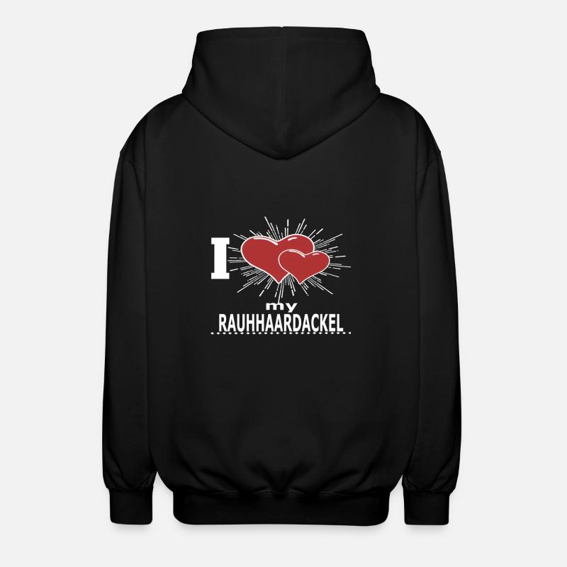 RAUHHAARDACKEL - Unisex Kapuzenjacke - Schwarz
