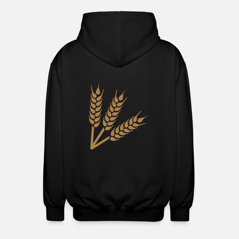 Weizen - Unisex Kapuzenjacke - Schwarz