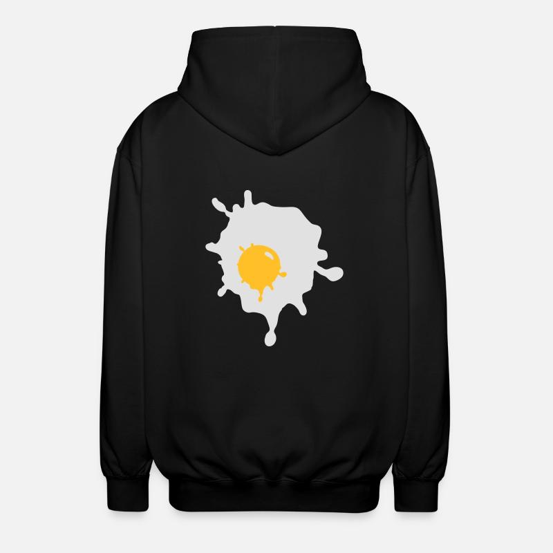 Ein Spiegelei - V2 - Unisex Kapuzenjacke - Schwarz