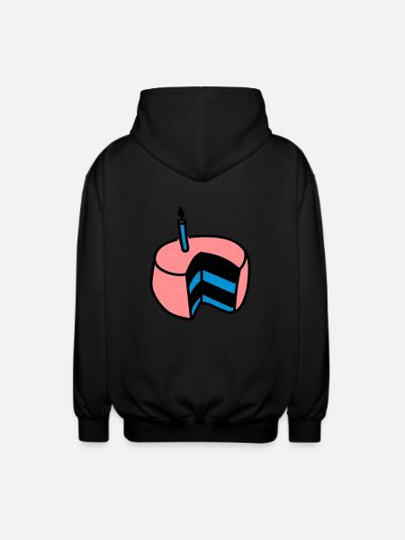 cake - Unisex Hooded Jacket - black