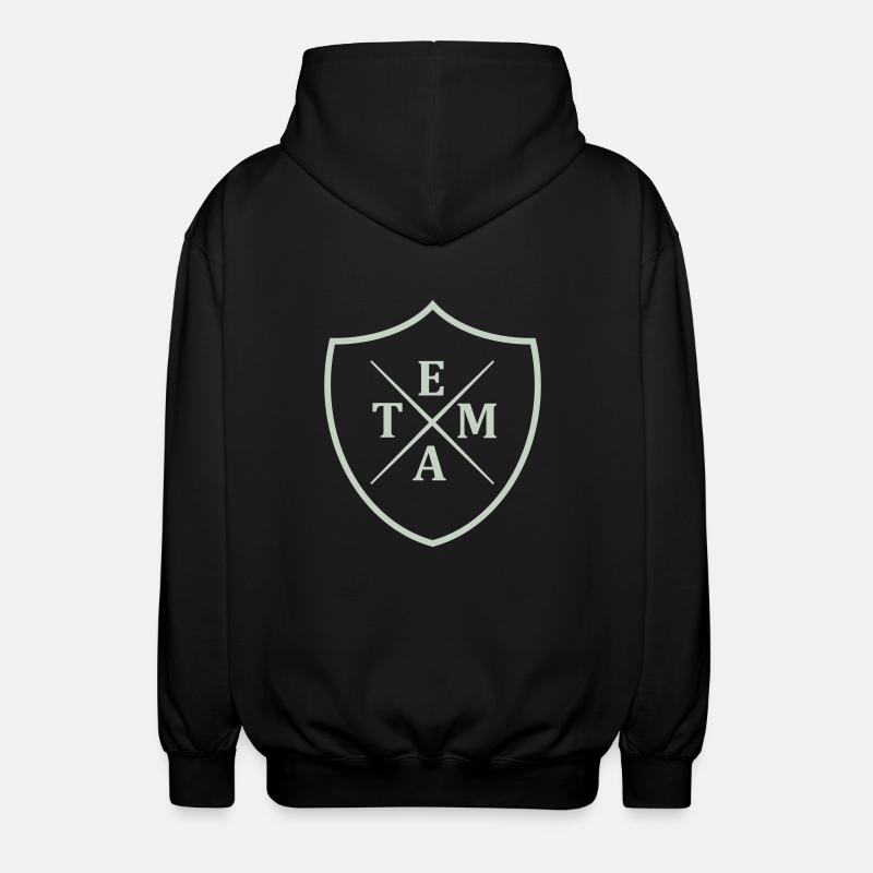 Team Crest - Unisex Hooded Jacket - black