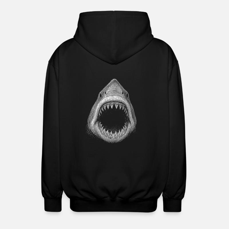 Grand requin blanc - Veste à capuche unisexe - noir