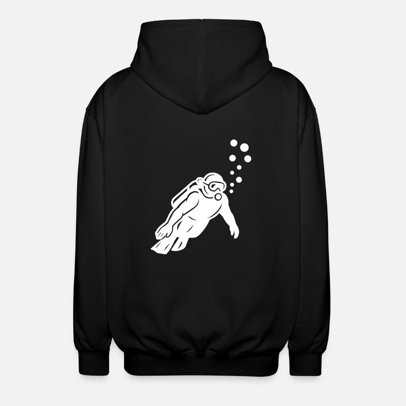 Silhouette de plongeur - Veste à capuche unisexe - noir