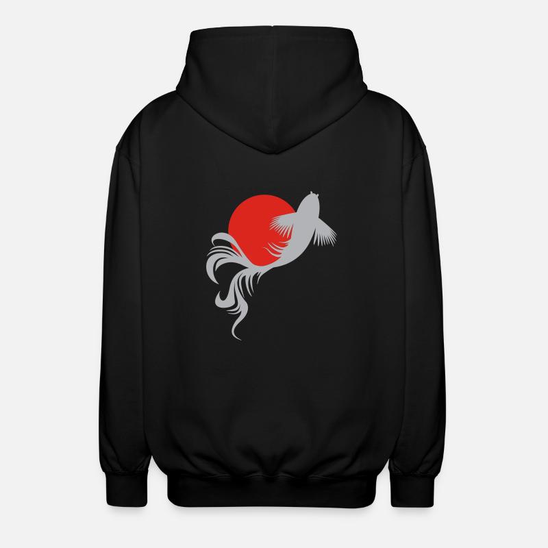 Roi der Koi-Karpfen - Unisex Kapuzenjacke - Schwarz
