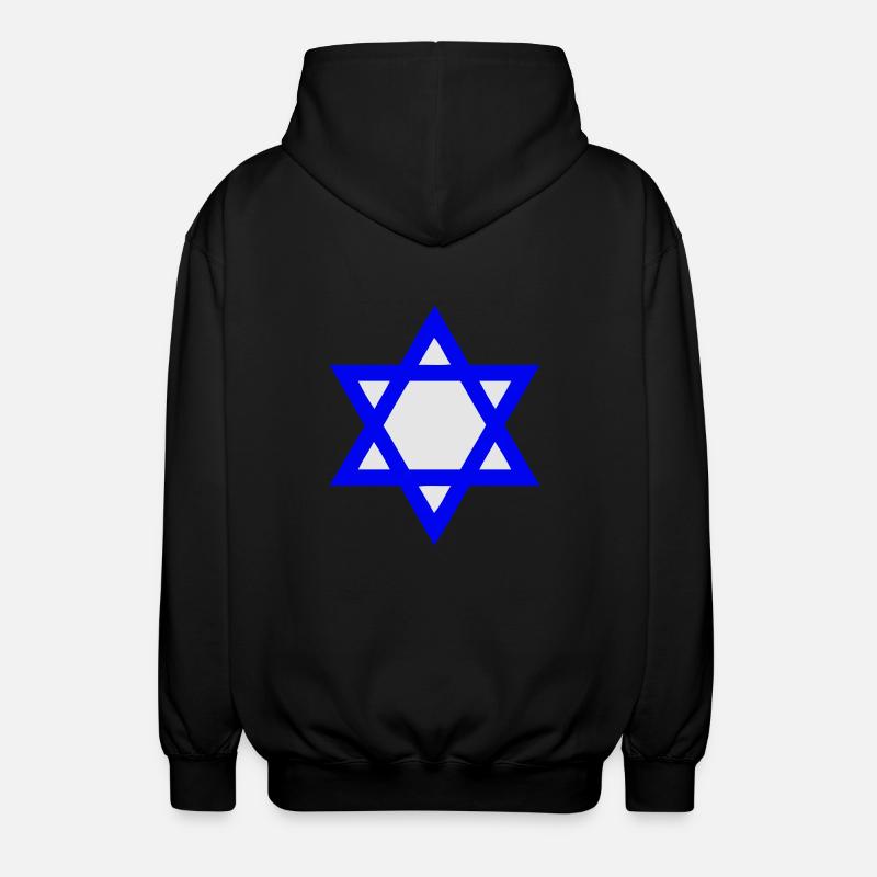 Davidstern - Unisex Kapuzenjacke - Schwarz
