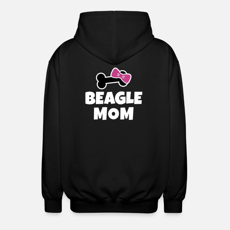 Beagle Mom - Unisex Hooded Jacket - black