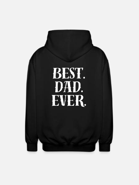 Best Dad Statement - Unisex Hooded Jacket - black