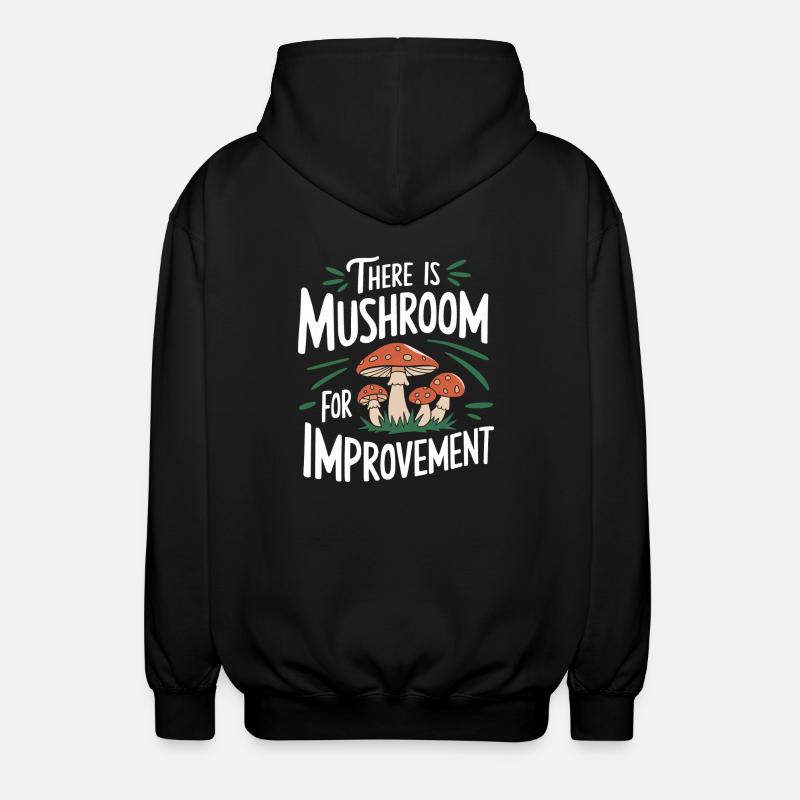 Champignons Champignons Champignon Champignon - Veste à capuche unisexe - noir